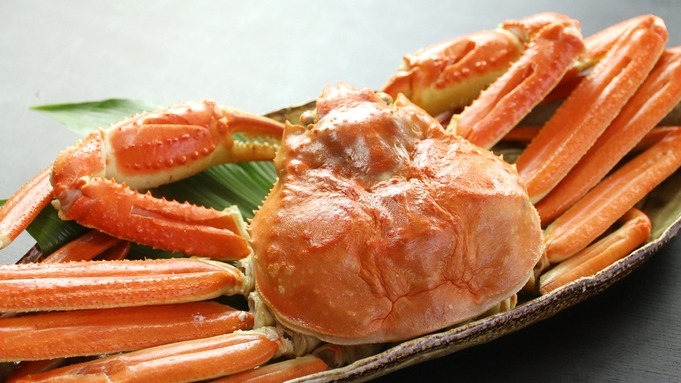 日本海に来たならやっぱ蟹でしょう☆茹で蟹一人一杯付+海鮮コースをまんぷくに食べつくそう♪